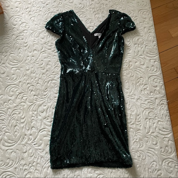 Dress the Population Dresses & Skirts - Green Sequin Mini Dress